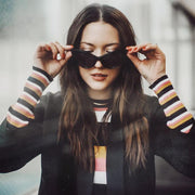 zeroUV Womens Fashion Hot Tip Pointed Vintage Cat Eye Sunglasses 8371 Sunglasses