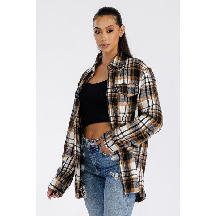 Boyfriend Brushed Flannel Shacket