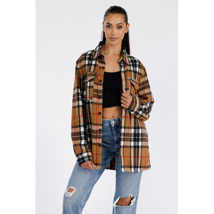 Boyfriend Brushed Flannel Shacket