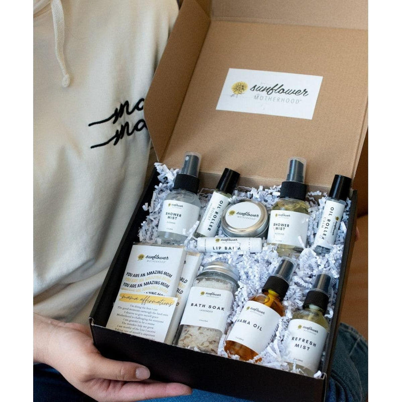 Sunflower Motherhood Deluxe Self Care Gift Box Bath & Body Gift Set