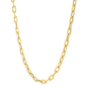 Bids.com 14k Yellow Gold Oval Domed Paperclip Chain Necklace (5.30 mm) Necklaces
