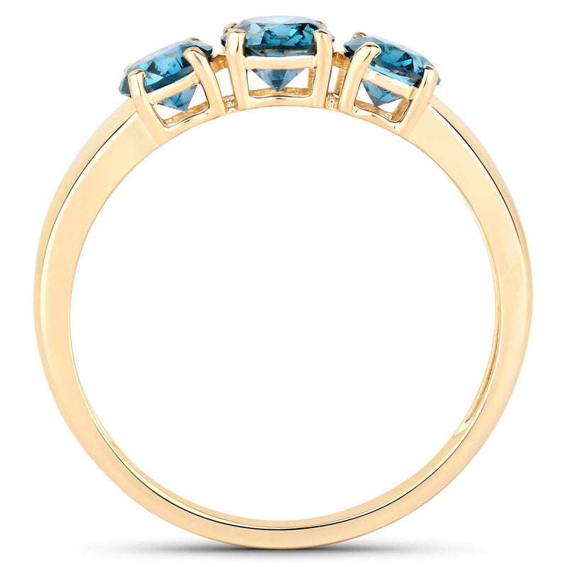 Bids.com 1.03 Carat Genuine Blue Diamond 14K Yellow Gold Ring Rings