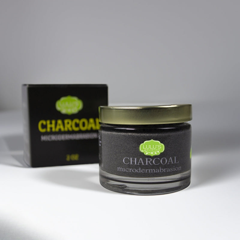 Lulu’s Holistics Exfoliating Microdermabrasion Scrub – Two Options Available facial scrub Dark Gray Charcoal & Peppermint (detox)