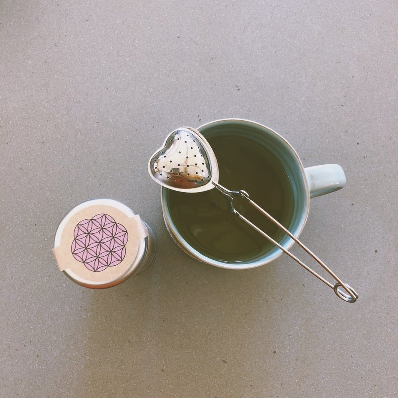 Paavani Ayurveda Heart Tea Infuser | Stainless Steel Strainer for Loose-Leaf Tea Rituals simple