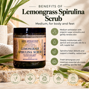 MION Artisan Soap Co. Lemongrass Spirulina Sugar Scrub | Medium Light Gray
