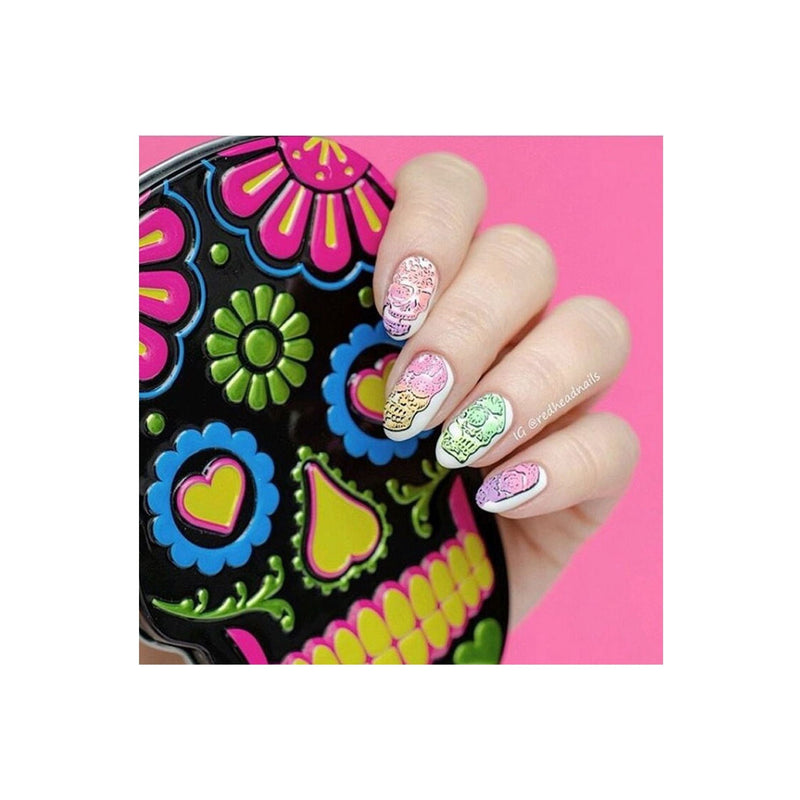 UberChic Beauty Sugar Skulls-01 Stamping Plate