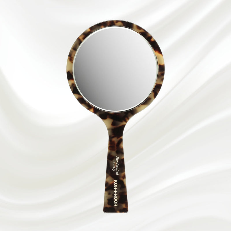 Luxury Hand Mirror - Garden Green Acetate with German Glass