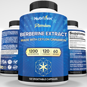 Nutrivein Nutrivein Premium Berberine 1200 mg with Ceylon Cinnamon - 120 Capsules GR-4L51-YC9A