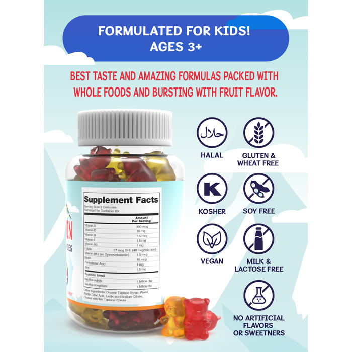 Kids Multivitamin with Probiotics Gummies