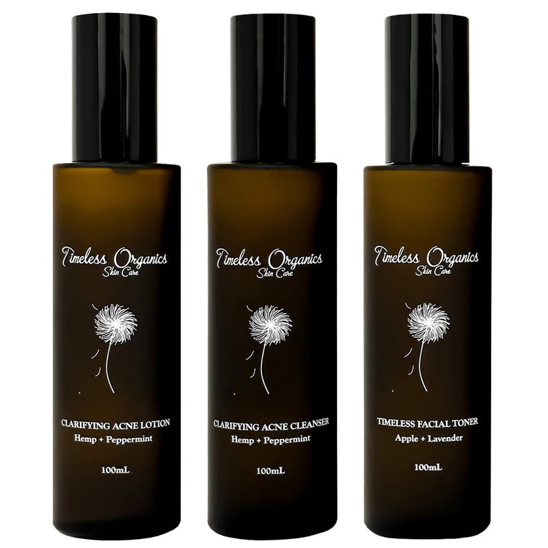 Timeless Organics Skin Care 3-Step Acne System Kit