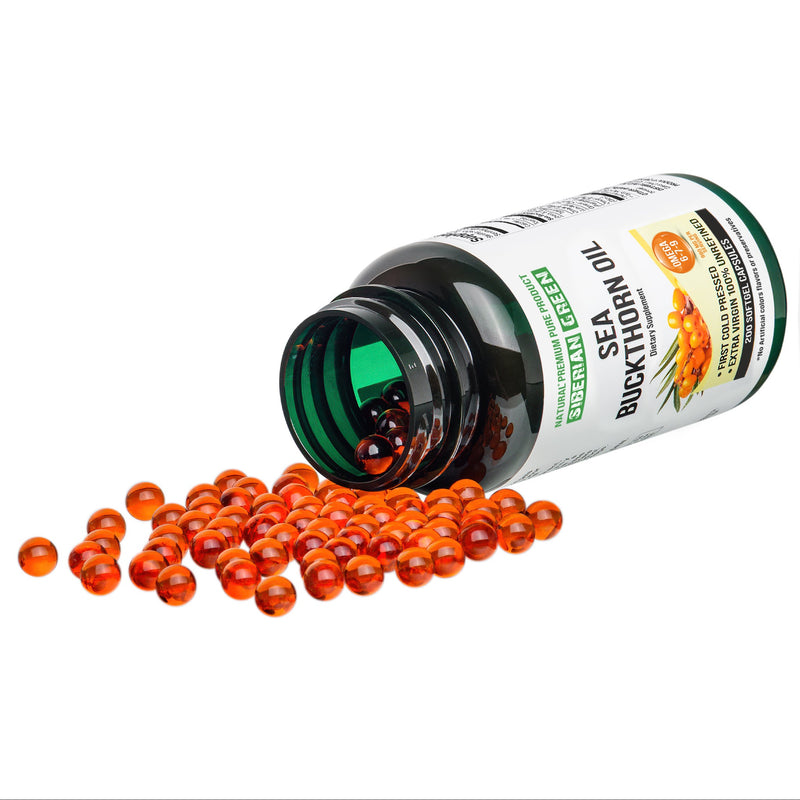 SiberianGreen.com Pure Sea Buckthorn Oil Capsules – Max Potency for Optimal Health Cooking Oils