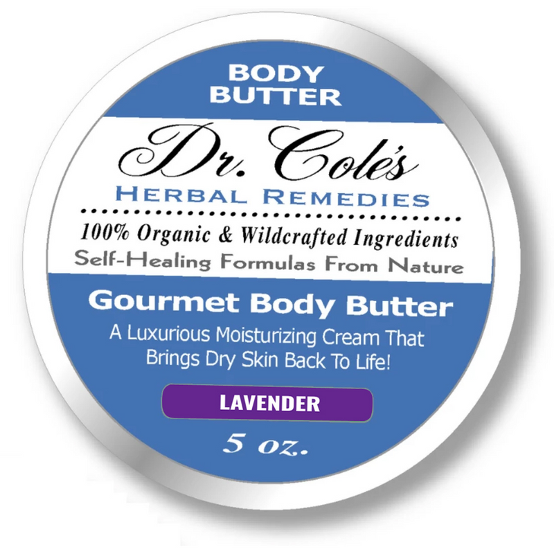 COLEHERBALS LLC 40 - Dr. Cole's Gourmet Body Butter - LAVENDER Herbal Steel Blue