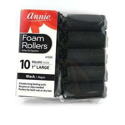 Mill's Beauty Supply Annie Foam Rollers 10pcs - 1in Dia Hair Rollers