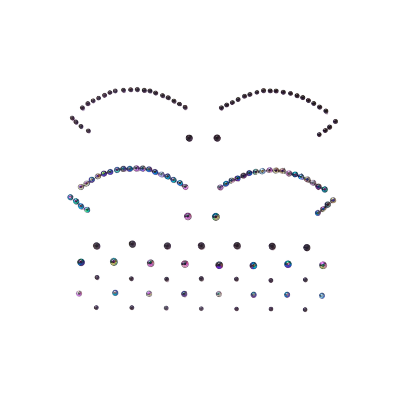Lunautics Black Face Gem | Iridescent Cut-Crease Face Jewel Face Jewel
