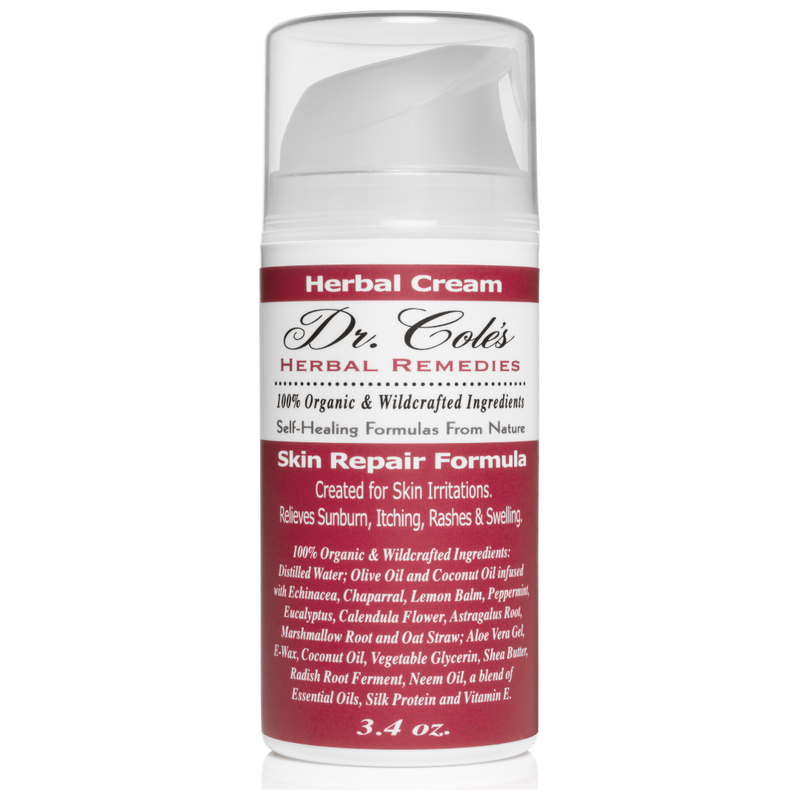 COLEHERBALS 17 - Dr. Cole's Organic Skin Repair Herbal Cream Herbal