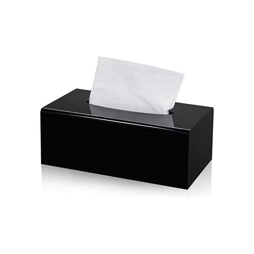 Acrylic Tissue Box Cover, Rectangular Facial Tissue Holder, Black