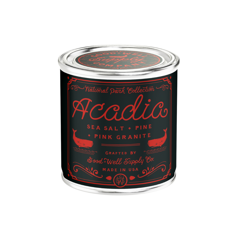 Good & Well Supply Co Acadia National Park Candle Candles Dark Slate Gray Half Pint / 8oz / Cotton Wick,Pint / 14oz / Cotton Wick