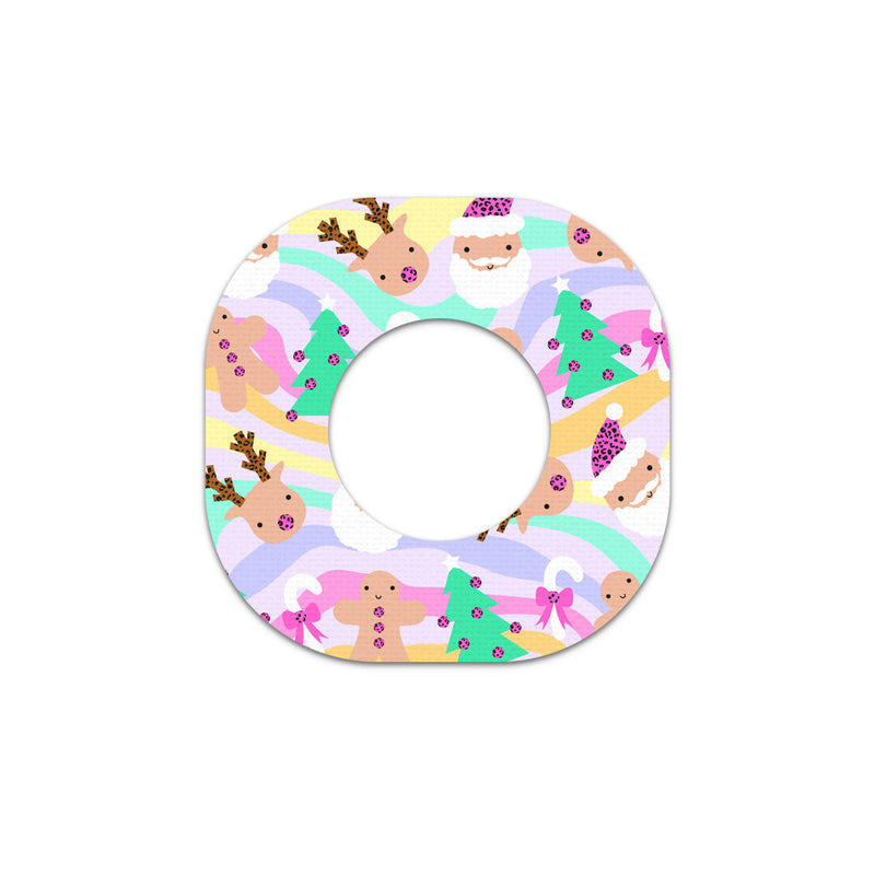 Peelz Christmas Pastel Dexcom G7 and Stelo Patch Tape - Pump Peelz Patch Medical Tape