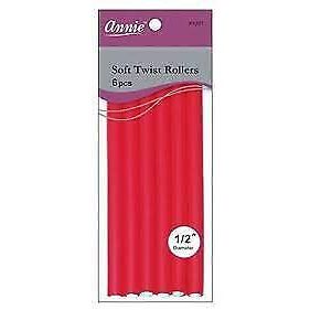 Mill's Beauty Supply Annie Soft Twist Rollers 6pcs - 1/2in Dia Hair Rollers