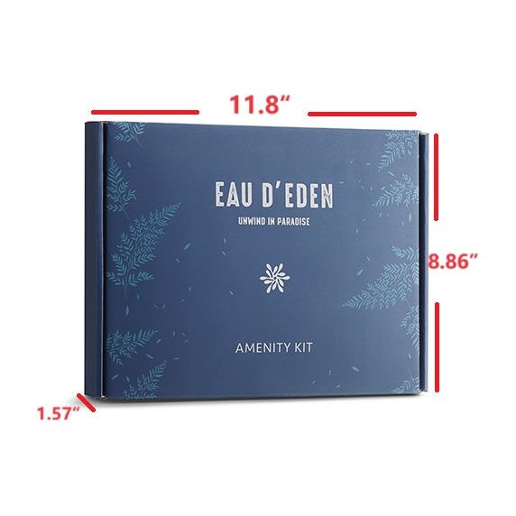 Amenities Depot Eau D'Eden All-In-Kit Travel Kit, 10-Piece Travel Size Toiletries Accessories In The Gift Box (10 Pack)