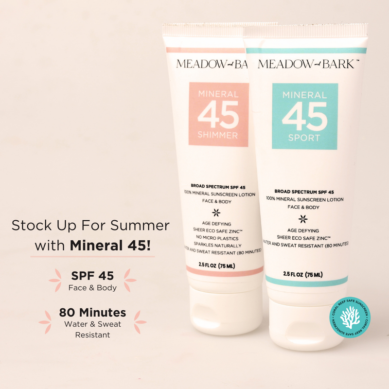 Meadow and Bark Mineral 45 Sunscreen