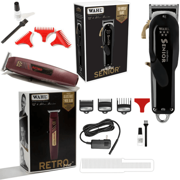 Wahl Professional 5-Star Series Cordless Senior 8504-400 & Wahl Professional 5 Star Retro T-Cut 8412