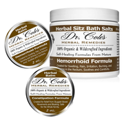 COLEHERBALS Dr. Cole's Hemorrhoid Balm, Salts, and Constipation Balm Bundle