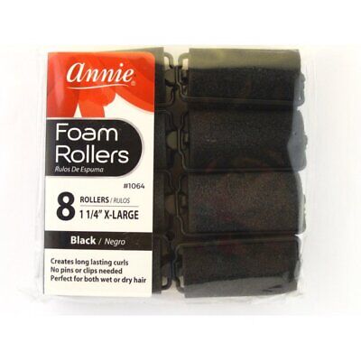 Mill's Beauty Supply Annie Foam Rollers 8pcs - 1 1/4in Dia XL Hair Rollers