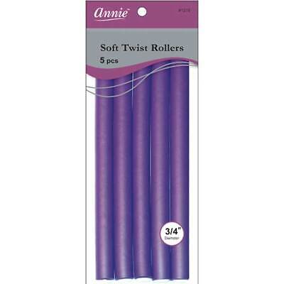 Mill's Beauty Supply Annie Soft Twist Rollers 5pcs - 3/4in Dia