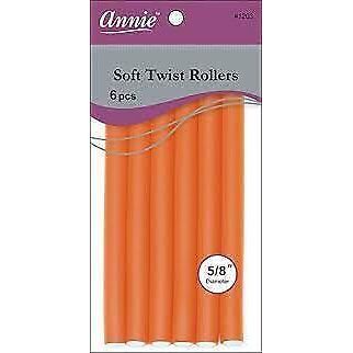 Mill's Beauty Supply Annie Soft Twist Rollers 6pcs - 5/8in Hair Rollers