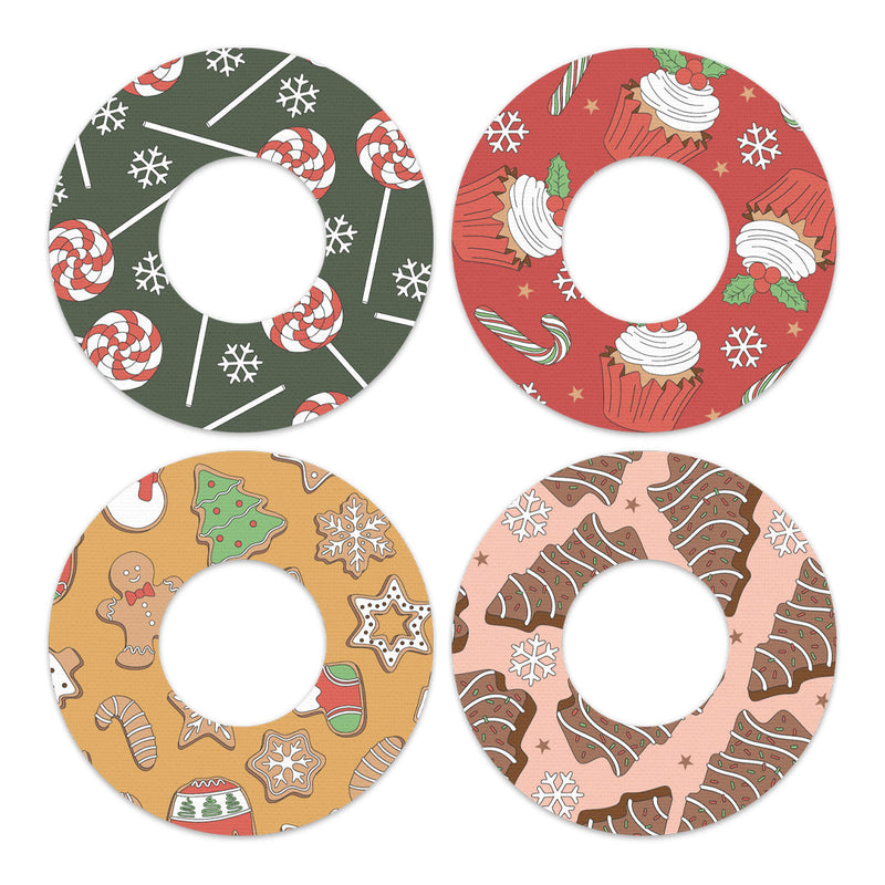 Peelz Christmas Treats Variety Freestyle Libre 2 Patch Tape - Pump Peelz Patch Medical Tape
