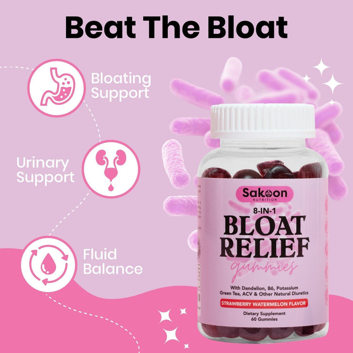 Bloating Relief Gummies - Green Tea, ACV, Dandelion, & More