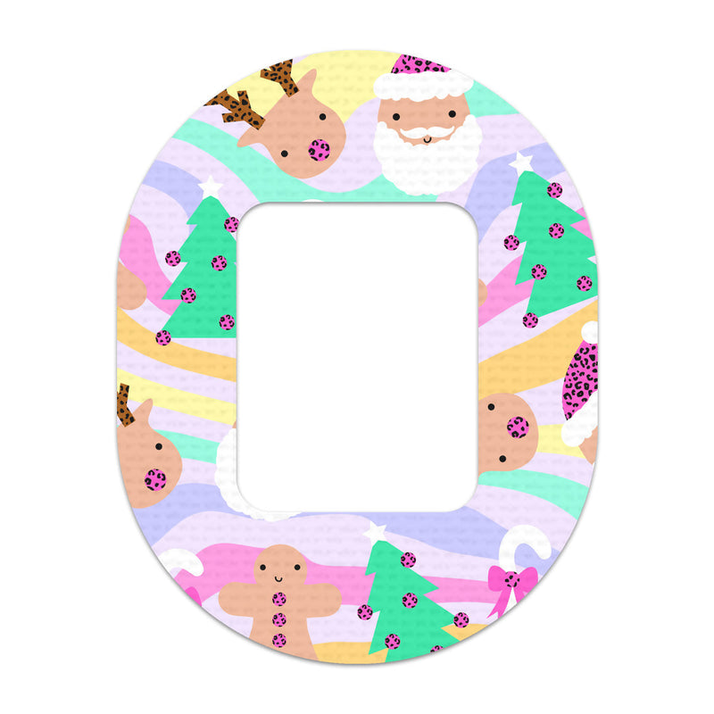Peelz Christmas Pastel Tandem Mobi Patch Tape - Pump Peelz Patch Medical Tape