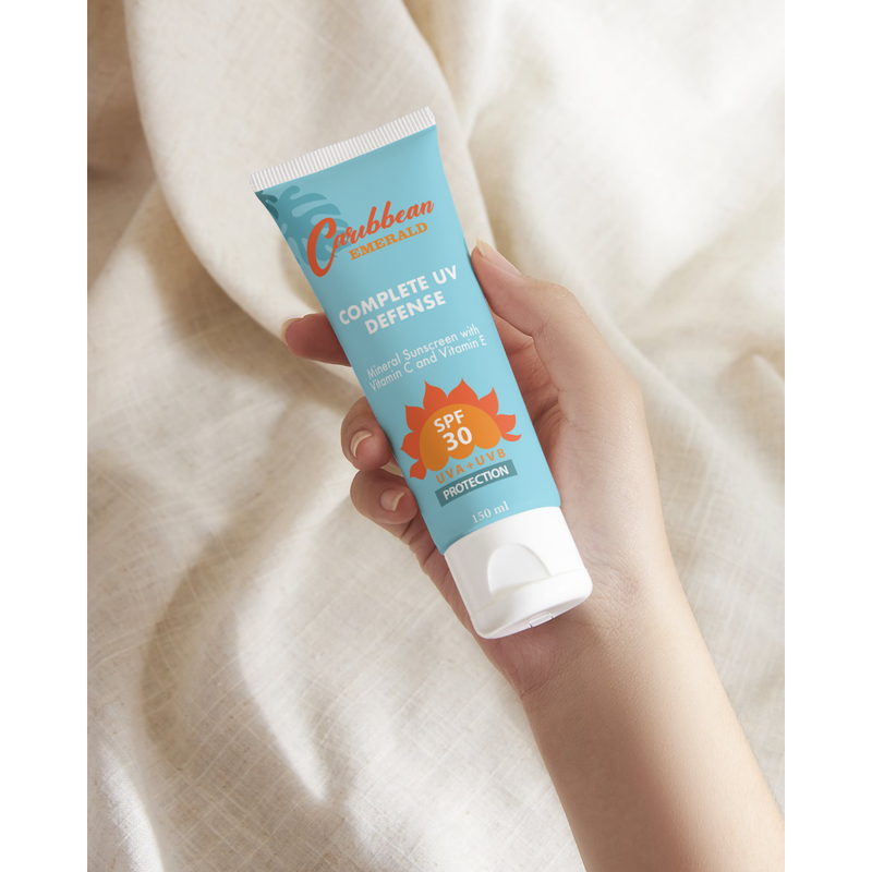 Caribbean Emerald Mineral Sunscreen with Vitamin C and E SPF 30 - Reef-safe & lightweight formula Sunscreen