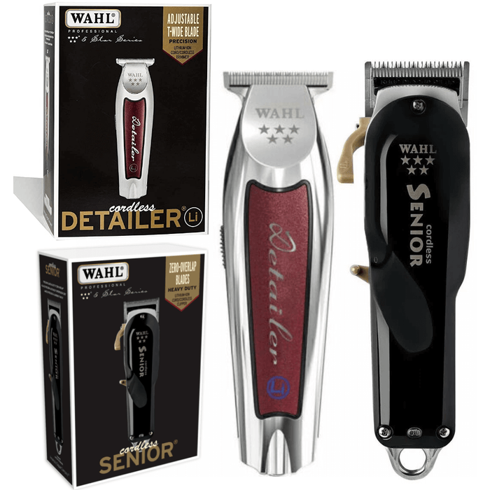 Wahl Professional 5-Star Series Cord/Cordless Senior 8504-400 & Detailer Li Trimmer 8171