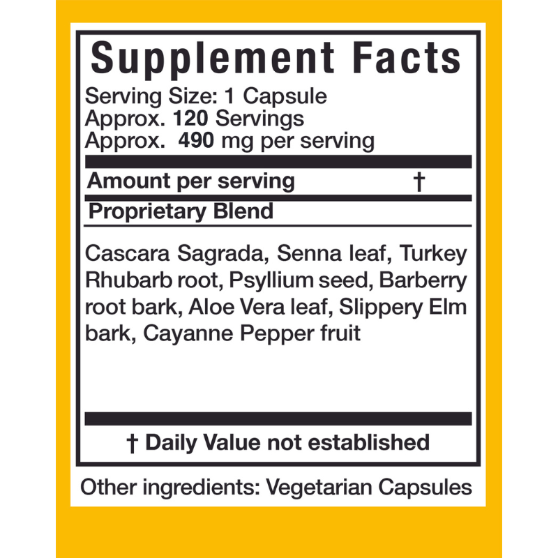SpeedyVite® Colon Cleaner (Wild Full Strength) Turkey Rhubarb — 120 Veg Caps | Supports Bowel Function* | SpeedyVite® - FREE EXPEDITED Veg Capsules