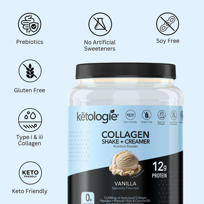 Vanilla Collagen Keto Shake + Creamer - 28.5oz