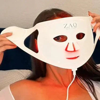 ZAQ Skin & Body Noor 2.0 Pro Light Face Mask: 1072nm Deep Infrared, Red & Blue Light (2026) Antique White