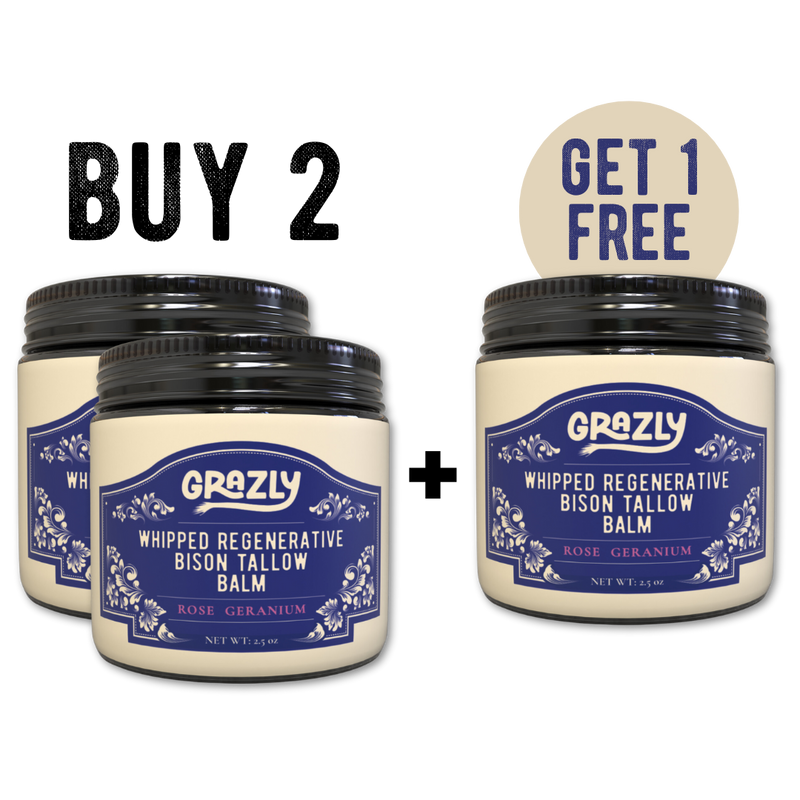 Grazly Whipped Bison Tallow & Manuka Honey Moisturizing Balm