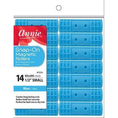 Mill's Beauty Supply Annie Snap-On Magnetic Rollers 14Pc - 1/2in Sm Hair Rollers