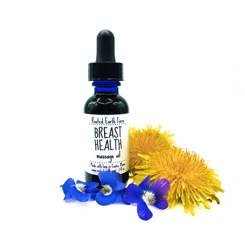 Rooted Earth Farm + Apothecary Breast Health Massage Oil Bath + Body Oils