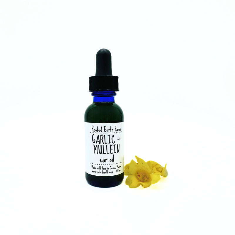 Rooted Earth Farm + Apothecary Garlic and Mullein Ear Oil Under Eye + Ear Care