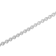 Bids.com .925 Sterling Silver 1/4 Cttw Diamond Miracle-Set Teardrop Shaped 7â€ Link Bracelet (I-J Color, I3 Clarity) Bracelets