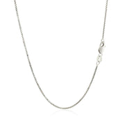 Bids.com 14k White Gold Octagonal Box Chain (1.00 mm) Necklaces