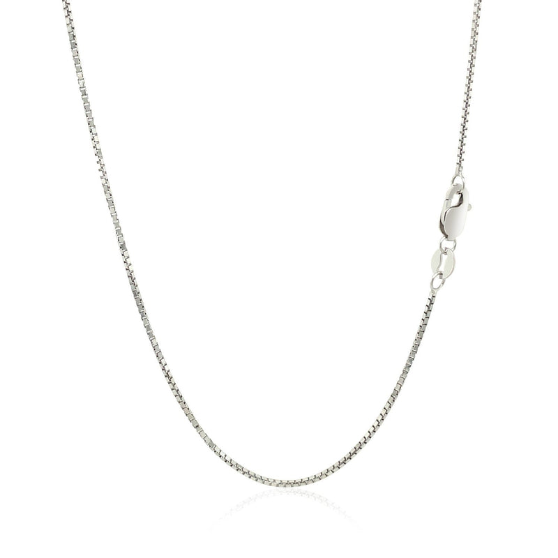 Bids.com 14k White Gold Octagonal Box Chain (1.00 mm) Necklaces