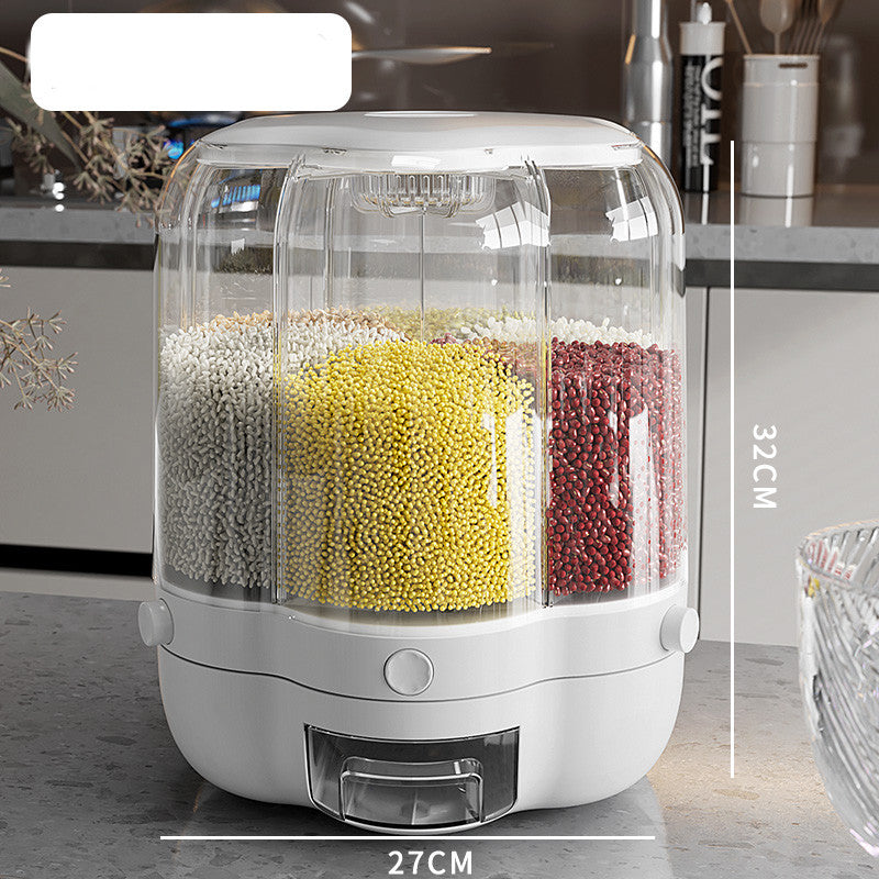 SmartPursue™ 360° Rotating Grain Storage Container Food Storage