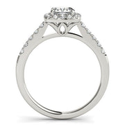Bids.com 14k White Gold Square Outer Shape Round Diamond Engagement Ring (3/4 cttw) Rings
