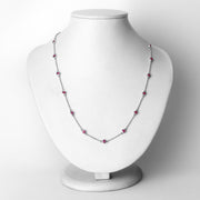 Bids.com 2.34 Carat Genuine Ruby .925 Sterling Silver Necklace Necklaces