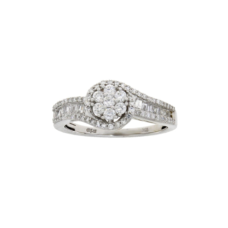 Bids.com .50ct Diamond Eng Only 10KT White Gold Rings