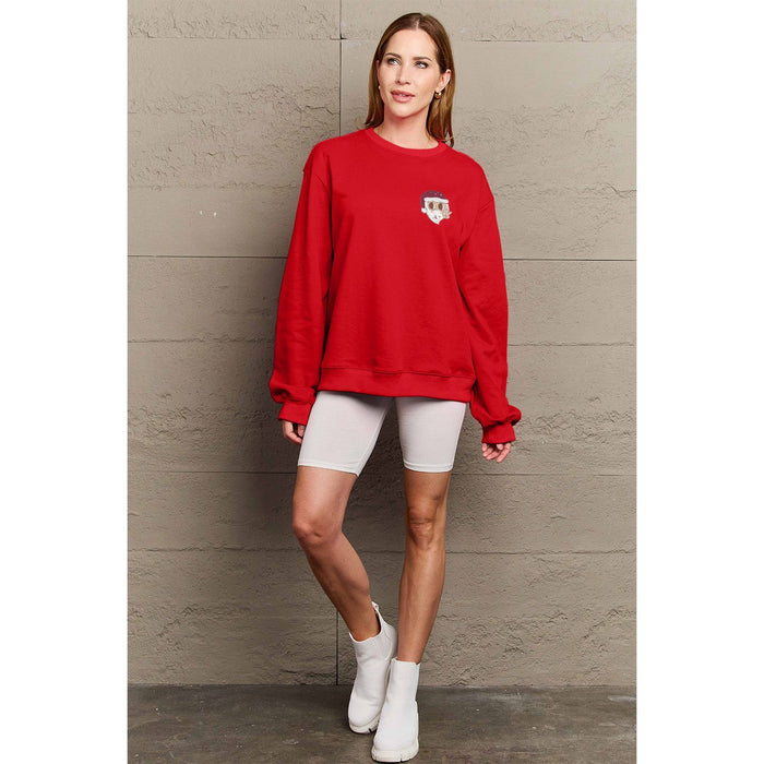 Simply Love Letter Graphic Long Sleeve Sweatshirt